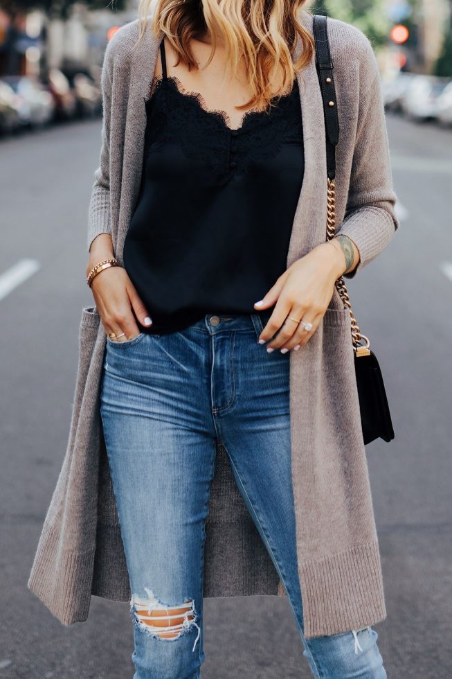 black laced top