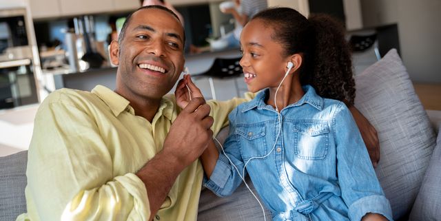 dad listening to music