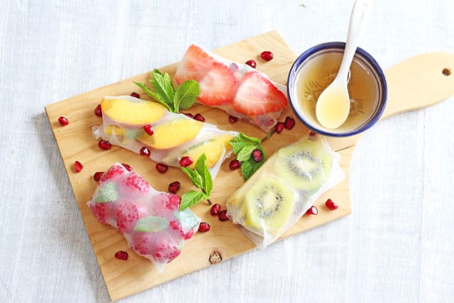 Summer Fruit Spring Rolls