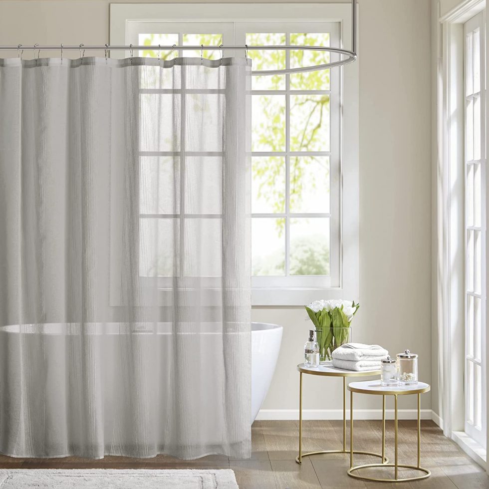 Sheer shower curtains