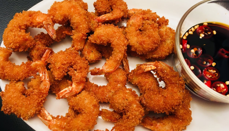 Golden fried shrimps