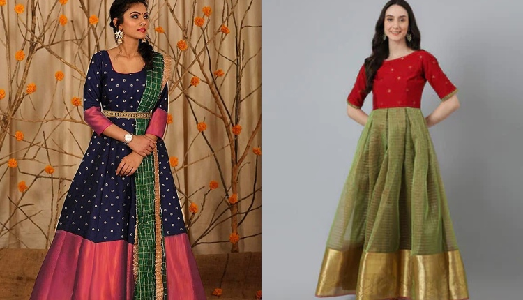 Sarees as salwars/ maxi dress