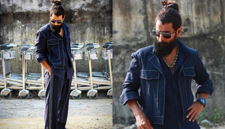 Actor Chiyaan Vikram Looks Super Stylish in Crop Jacket & Straight Fit Trouser