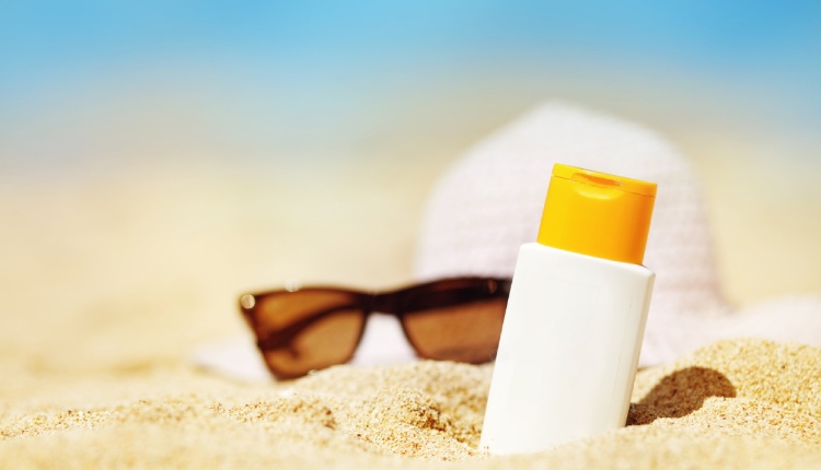 sunscreen and sunglasses