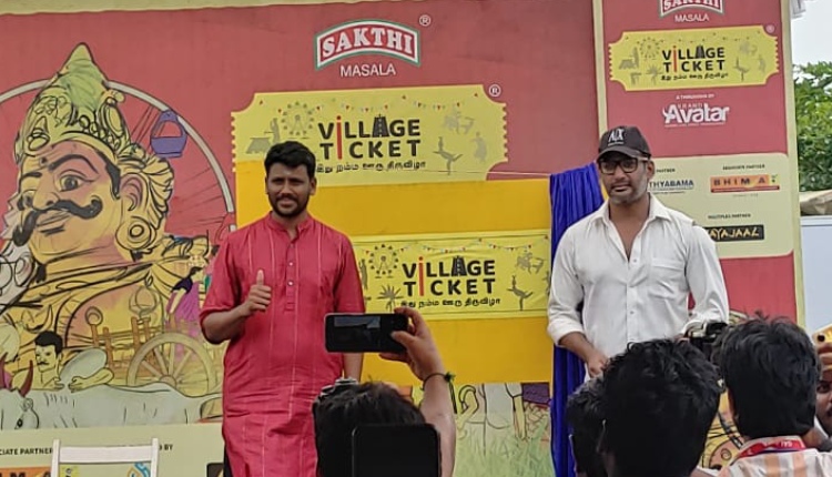 Actor Vishal at Village Ticket