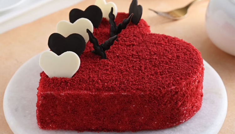 Heart-Shaped Red Velvet Cake