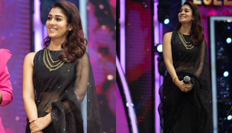 Nayanthara’s Half and Half Black Saree Moment