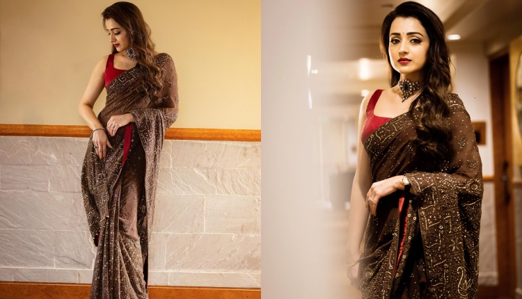 The Red Sequined Saree from Sawan Gandhi