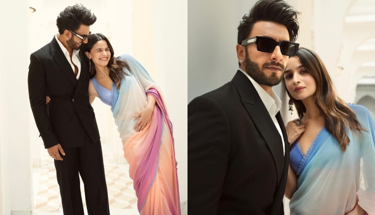 Ranveer Singh in suave suit look, Alia Bhatt in dreamy saree look stun the fans while promoting Rocky Aur Rani Kii Prem Kahaani