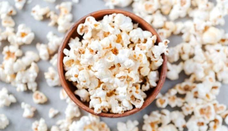homemade or air-popped popcorn