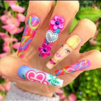 Barbie Roller Skating Art