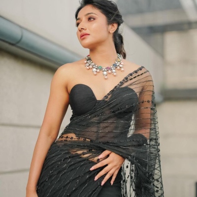 The Sexy Black Embellished Saree