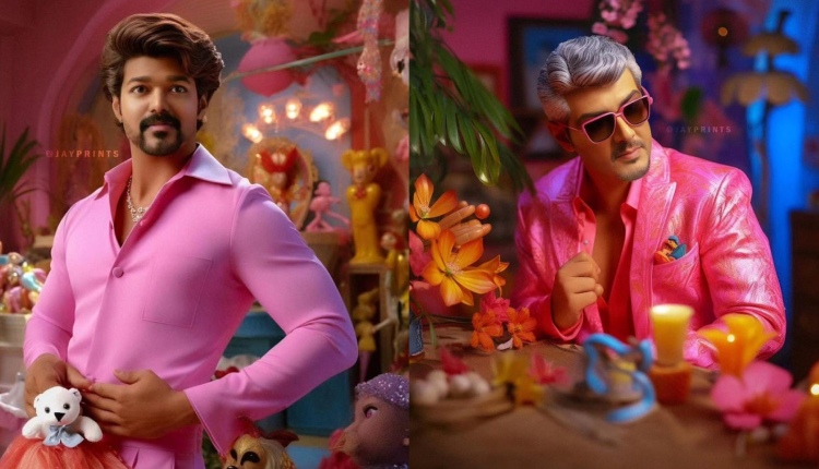 AI-generated Reinvention of South Indian Stars as Ken from the Barbie World