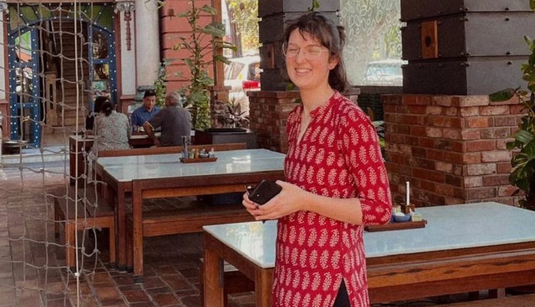 French woman wears kurti-salwar