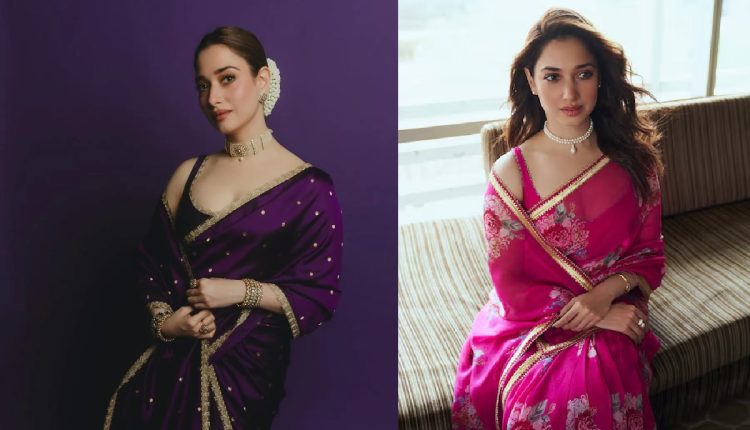 Tamannaah Bhatia saree style 2025