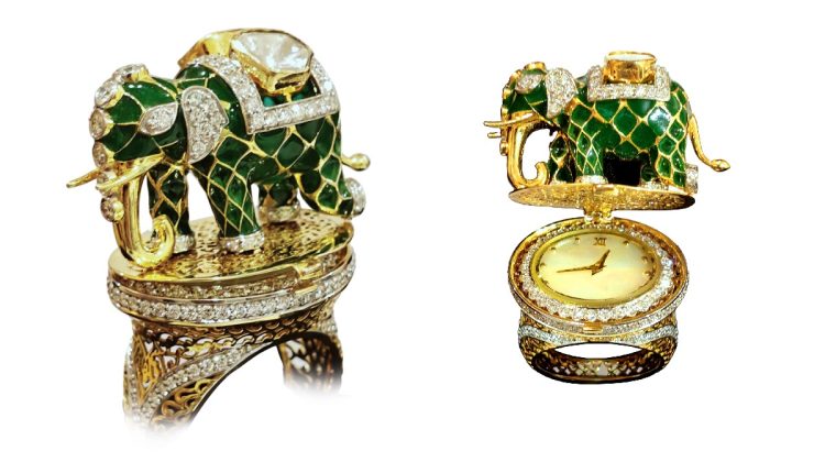 Majestic Elephant Ring Watch