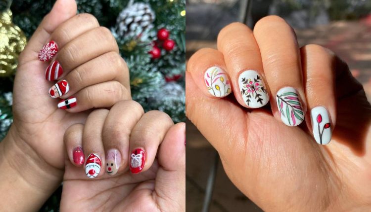 Christmas-Inspired Nail Art & Extensions