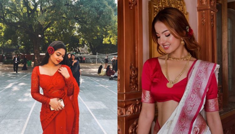 red sarees for Christmas