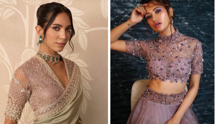 Sheer net blouse designs 2026