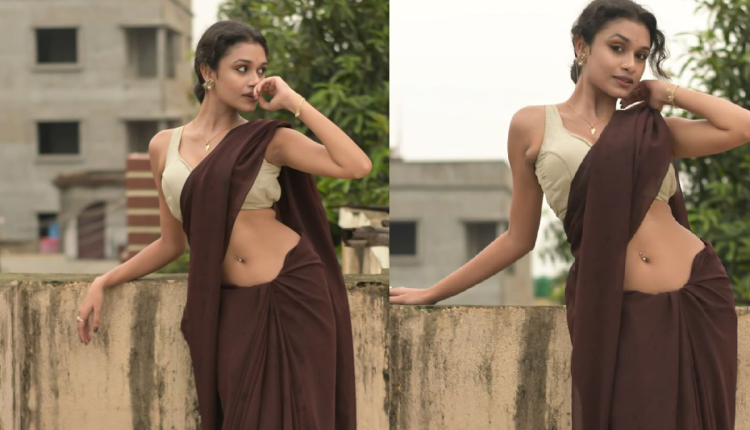 Chocolate Brown Saree
