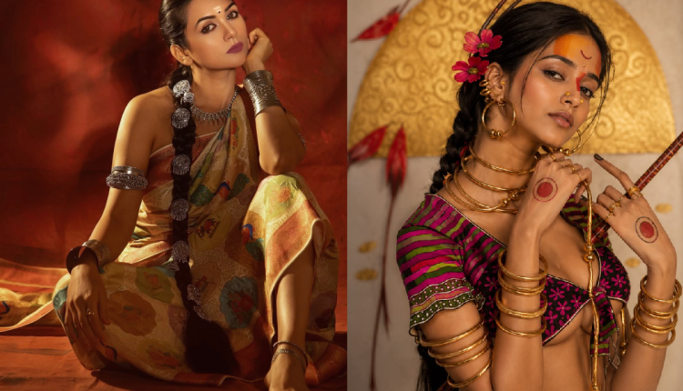 Divine-Inspired Saree Fashion