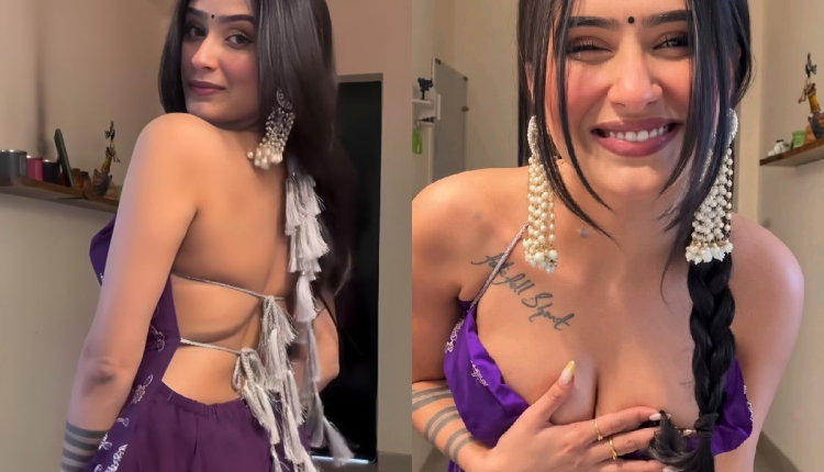 Purple Saree Styling