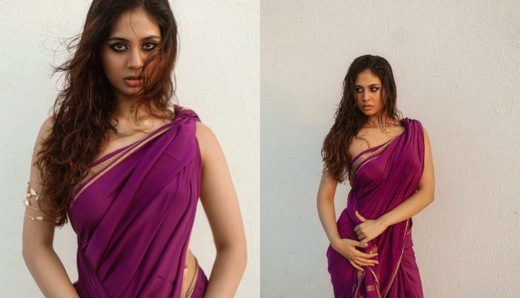 Purple Saree Elegance