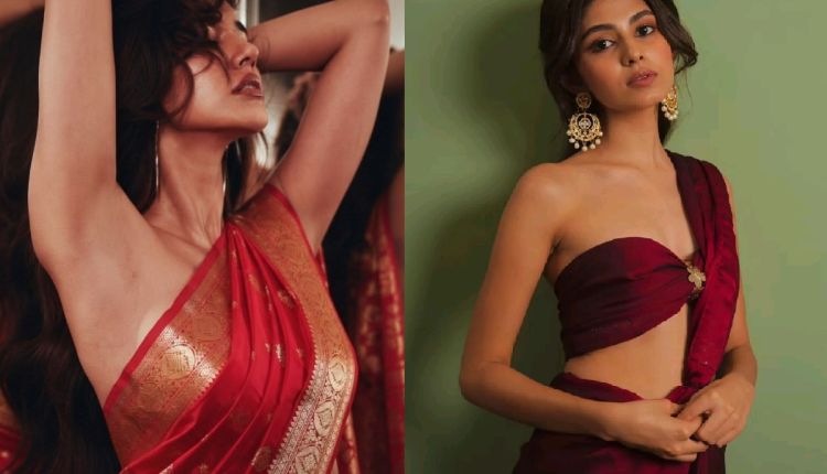 Burgundy Saree Styling