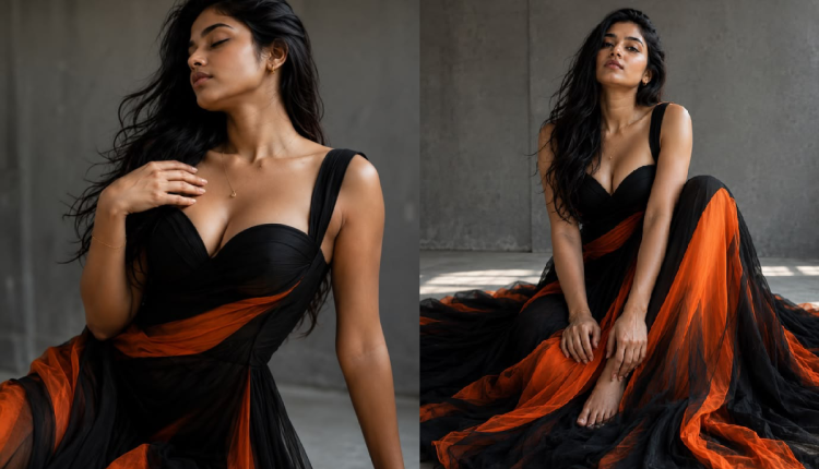 Black and Orange Saree