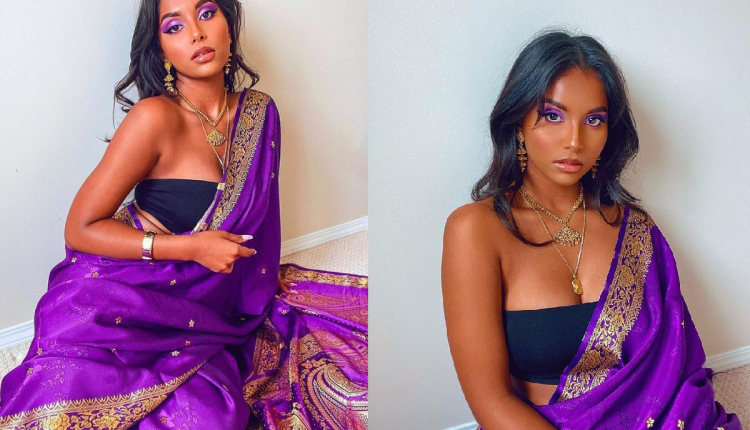 Purple Saree Fashion