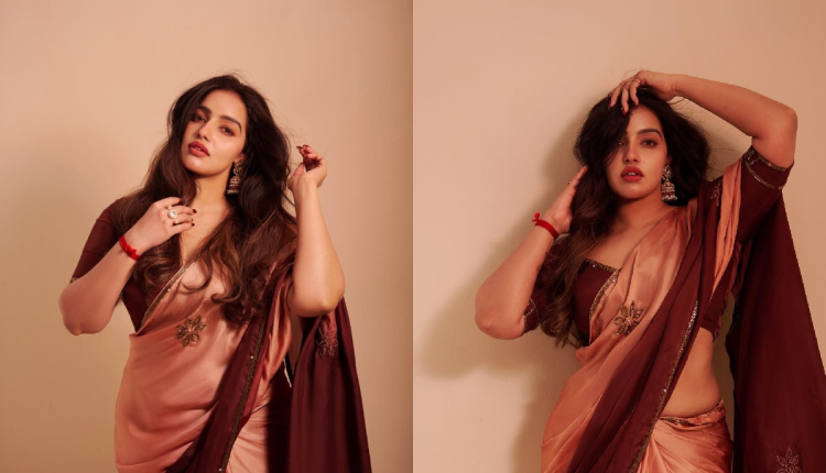 Peach & Maroon