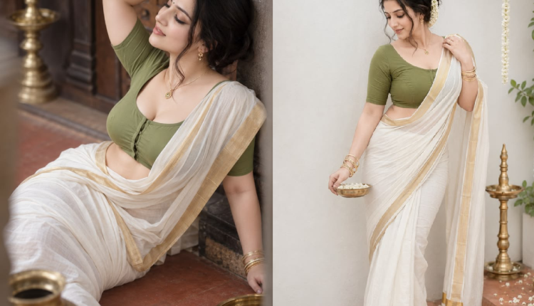 white saree