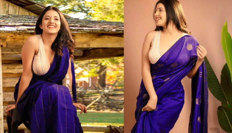 Purple Saree Fashion