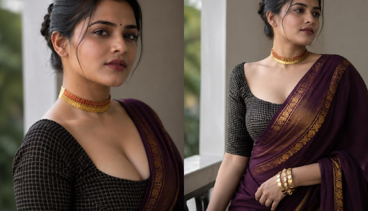 Purple Saree