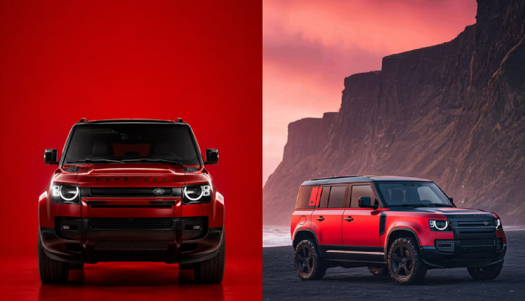 Red Land Rover Defender