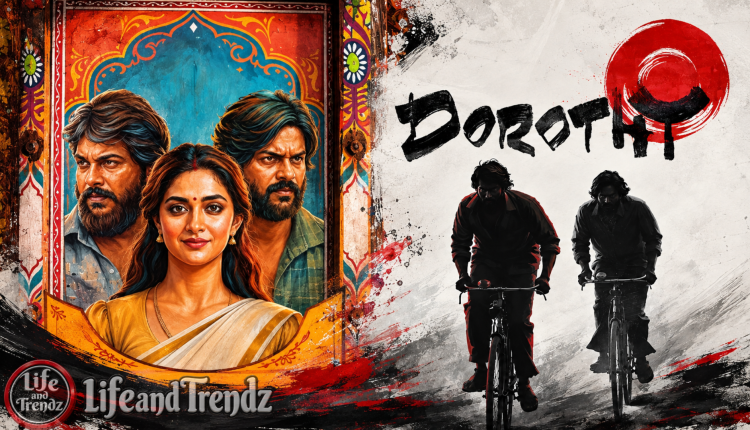 Theatrical poster of the Tamil film Dorothy directed by Karthik Subbaraj, starring Keerthy Suresh, Sananth and Rishikanth