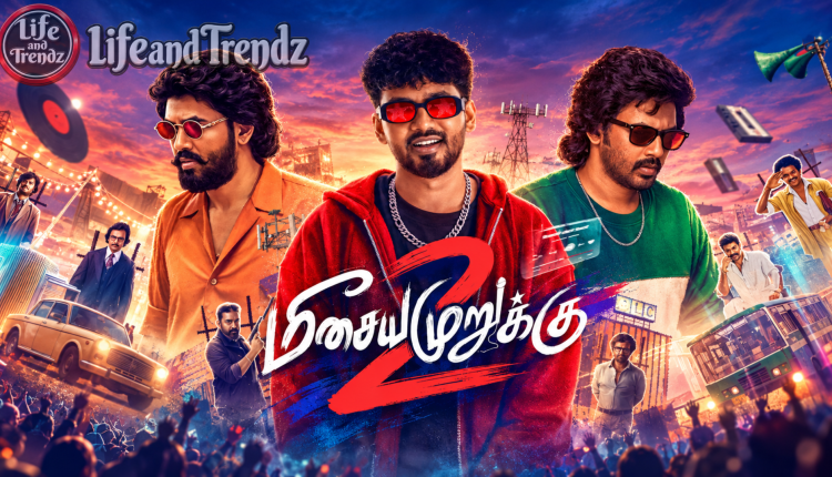 Hiphop Tamizha Adhi as DJ Jeeva performing in a promotional still for Tamil film Meesaya Murukku 2