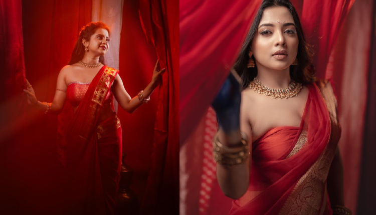 Red saree fashion