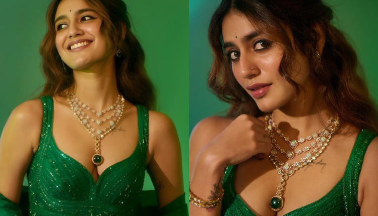 Emerald green outfit