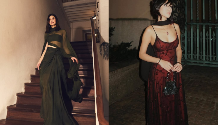 Olive Green Saree