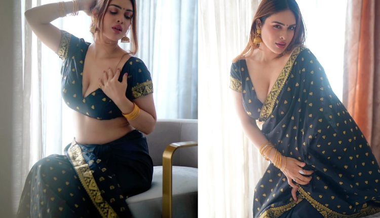 Navy Blue Saree