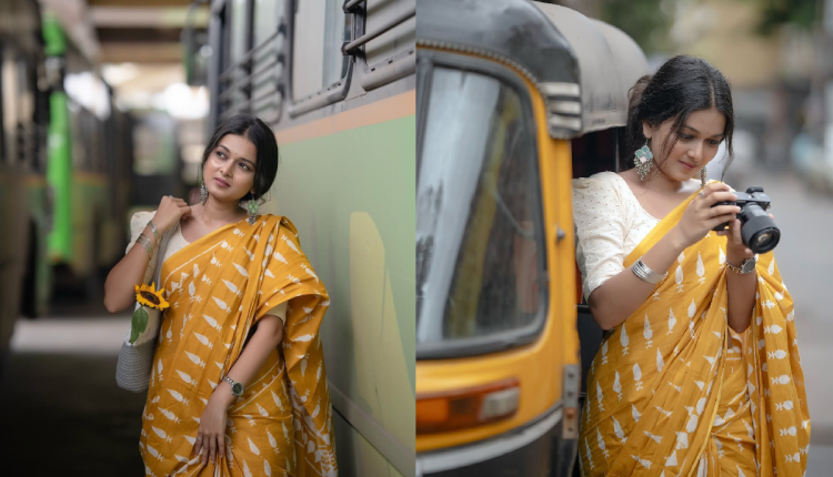 Mustard Yellow Saree