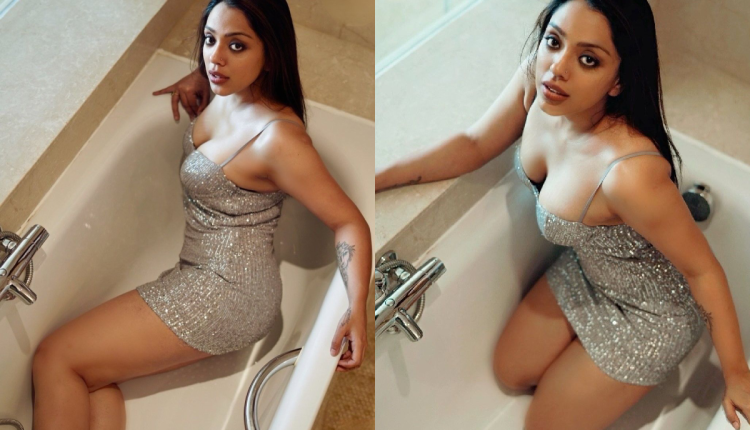 Silver Sequin Mini Dress