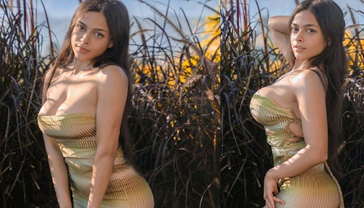 Golden Green Bodycon Dress