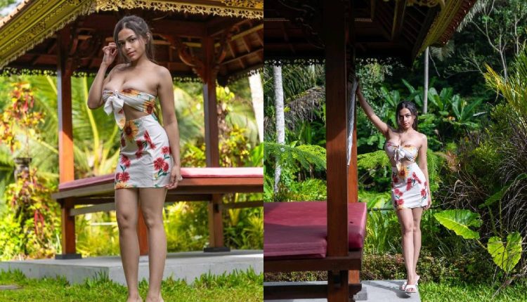 Floral Strapless Mini Dress